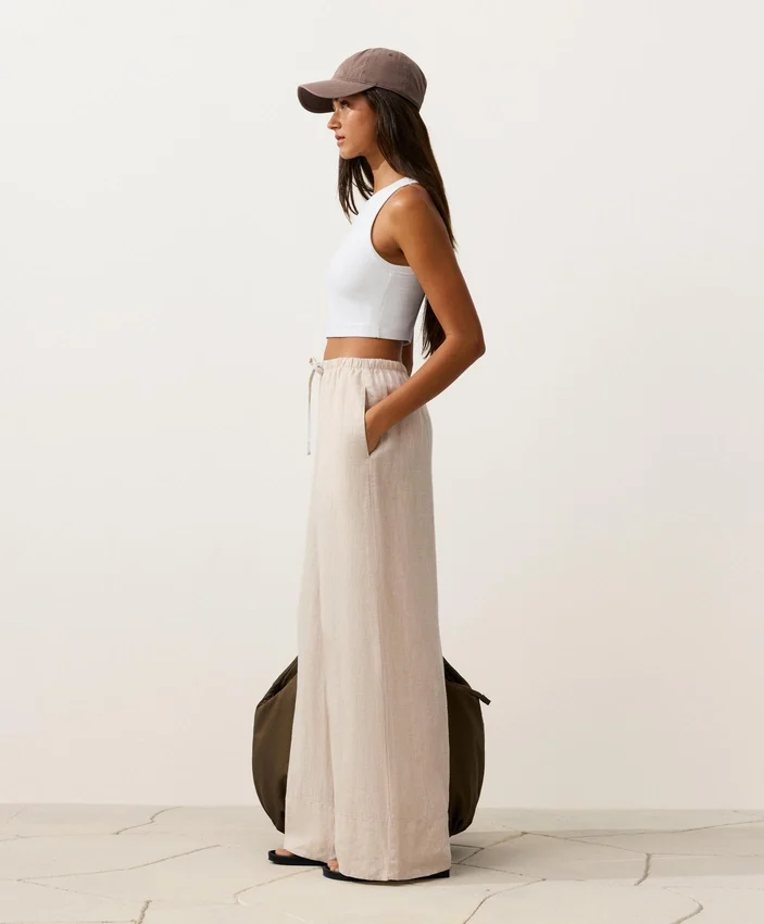Pantalon droit 100 % lin Pantalon droit 100 % lin