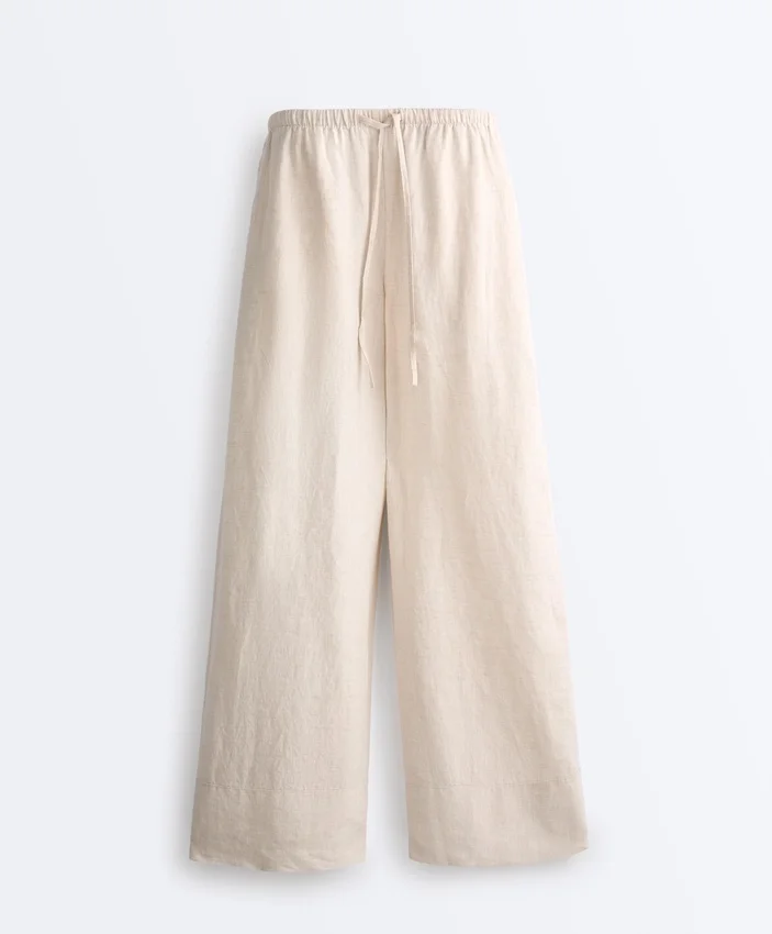 Pantalon droit 100 % lin Pantalon droit 100 % lin