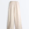 Pantalon droit 100 % lin Pantalon droit 100 % lin