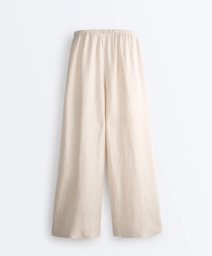 Pantalon droit 100 % lin Pantalon droit 100 % lin