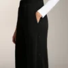 Pantalon droit avec boutons et bord-côte en modal Soft Touch Pantalon droit avec boutons et bord-côte en modal Soft Touch