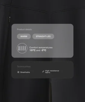 Pantalon droit chaud à taille haute
