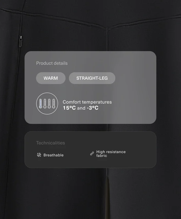 Pantalon droit chaud à taille haute Pantalon droit chaud à taille haute