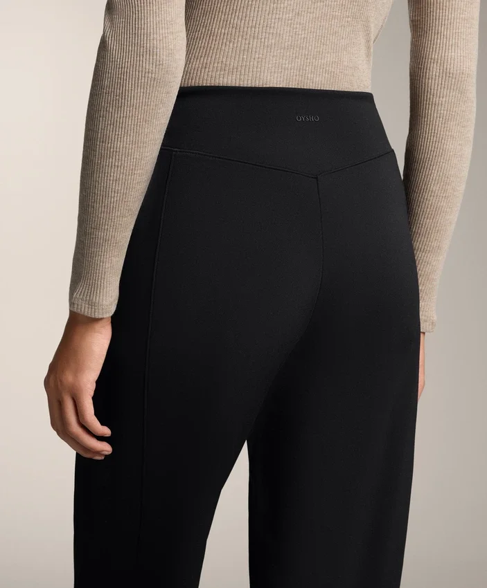 Pantalon droit chaud à taille haute Pantalon droit chaud à taille haute