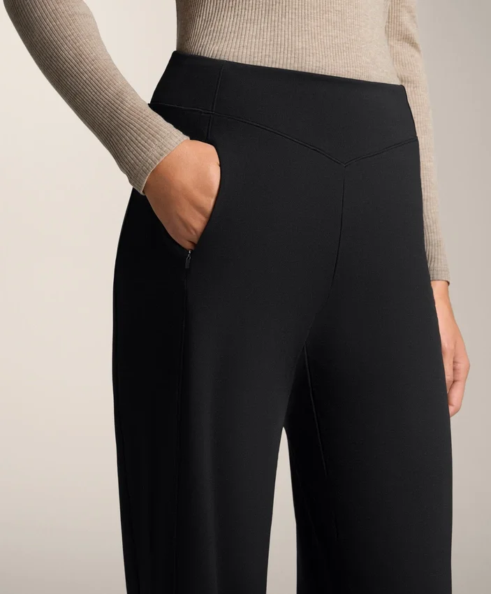 Pantalon droit chaud à taille haute Pantalon droit chaud à taille haute