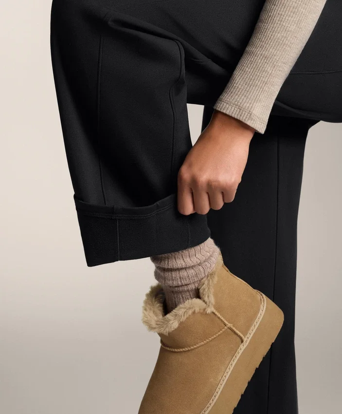 Pantalon droit chaud à taille haute Pantalon droit chaud à taille haute