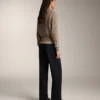 Pantalon droit chaud à taille haute Pantalon droit chaud à taille haute