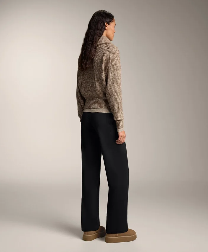 Pantalon droit chaud à taille haute Pantalon droit chaud à taille haute