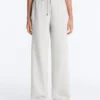 Pantalon droit en coton chiné Pantalon droit en coton chiné