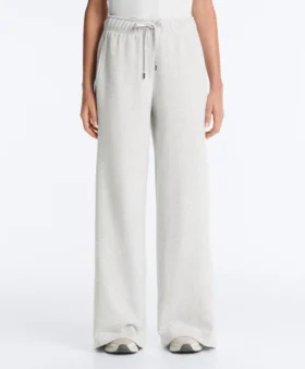 Pantalon droit en coton chiné