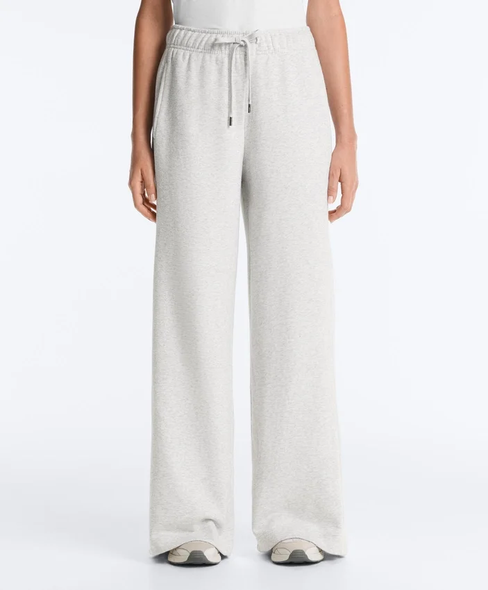 Pantalon droit en coton chiné Pantalon droit en coton chiné