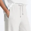 Pantalon droit en coton chiné Pantalon droit en coton chiné