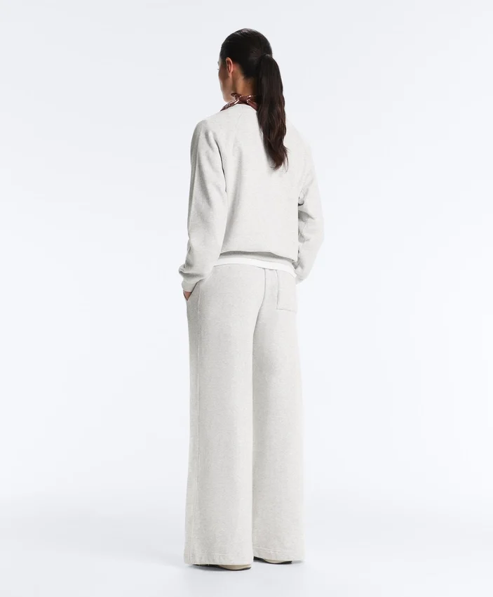 Pantalon droit en coton chiné Pantalon droit en coton chiné