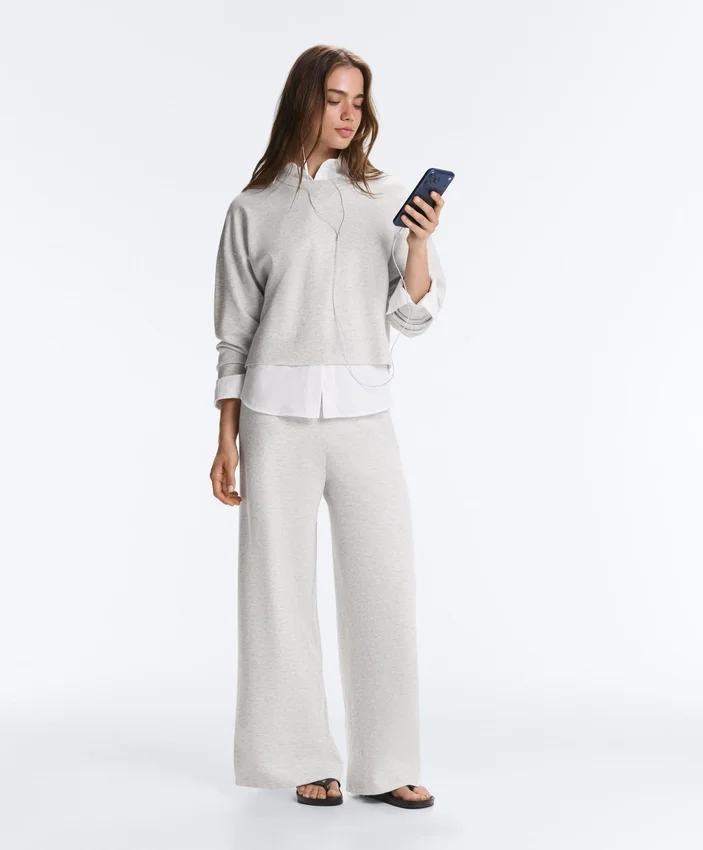 Pantalon droit en maille Pantalon droit en maille