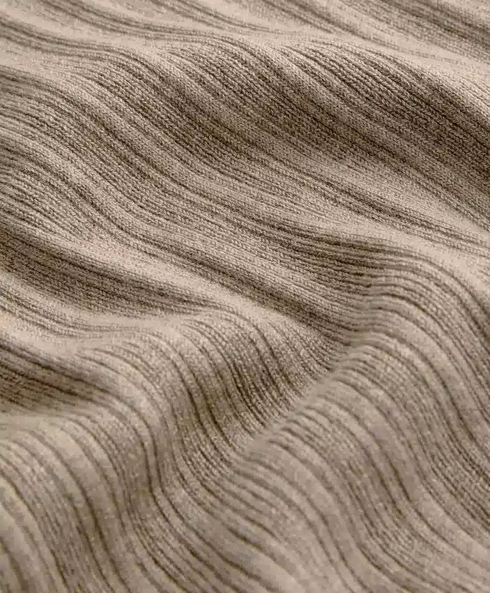 Pantalon droit en maille côtelée Pantalon droit en maille côtelée