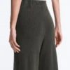 Pantalon droit en maille côtelée Pantalon droit en maille côtelée