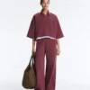 Pantalon droit en mélange de coton Pantalon droit en mélange de coton