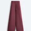 Pantalon droit en mélange de coton Pantalon droit en mélange de coton