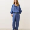 Pantalon droit en mélange de lyocell et 24 % de lin Pantalon droit en mélange de lyocell et 24 % de lin