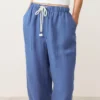 Pantalon droit en mélange de lyocell et 24 % de lin Pantalon droit en mélange de lyocell et 24 % de lin