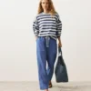 Pantalon droit en mélange de lyocell et 24 % de lin Pantalon droit en mélange de lyocell et 24 % de lin