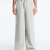 Pantalon droit en piqué chiné Pantalon droit en piqué chiné