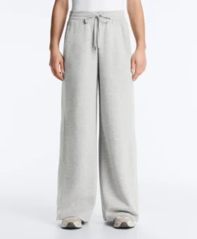 Pantalon droit en piqué chiné