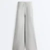 Pantalon droit en piqué chiné Pantalon droit en piqué chiné