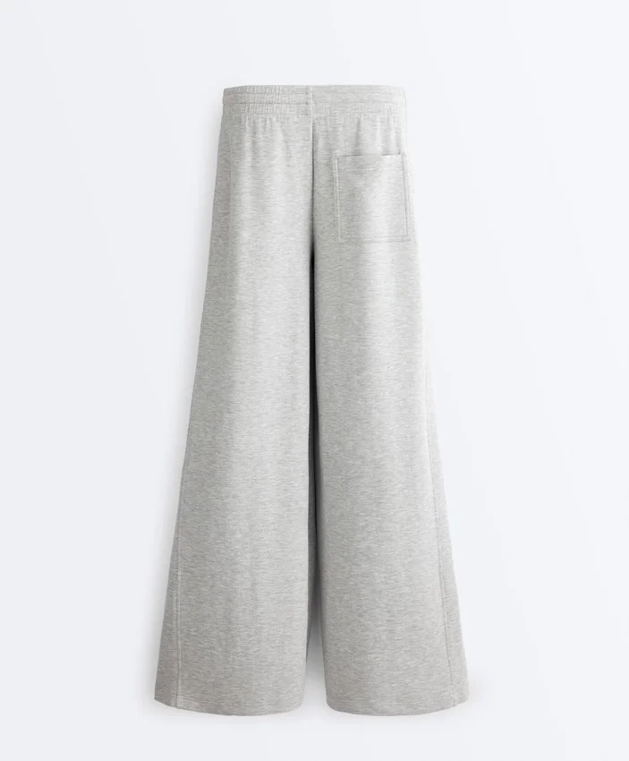 Pantalon droit en piqué chiné Pantalon droit en piqué chiné