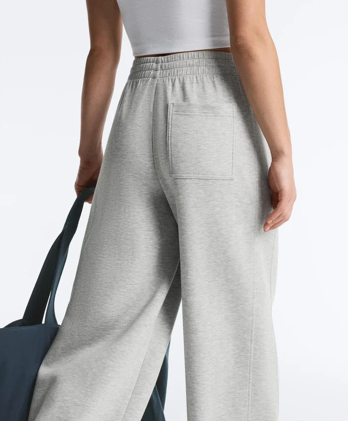 Pantalon droit en piqué chiné Pantalon droit en piqué chiné