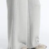 Pantalon droit en piqué chiné Pantalon droit en piqué chiné