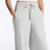 Pantalon droit en piqué chiné Pantalon droit en piqué chiné