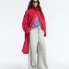 Pantalon droit en piqué chiné Pantalon droit en piqué chiné