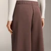 Pantalon droit à jambes larges en modal brossé Pantalon droit à jambes larges en modal brossé