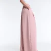Pantalon droit plissé en piqué de coton Pantalon droit plissé en piqué de coton