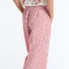 Pantalon droit à rayures 100 % coton Pantalon droit à rayures 100 % coton