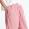 Pantalon droit à rayures 100 % coton Pantalon droit à rayures 100 % coton