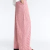 Pantalon droit à rayures 100 % coton Pantalon droit à rayures 100 % coton