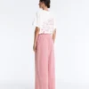 Pantalon droit à rayures 100 % coton Pantalon droit à rayures 100 % coton