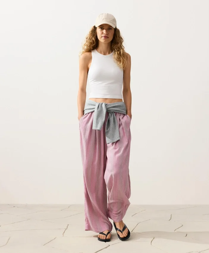 Pantalon droit à rayures Pantalon droit à rayures