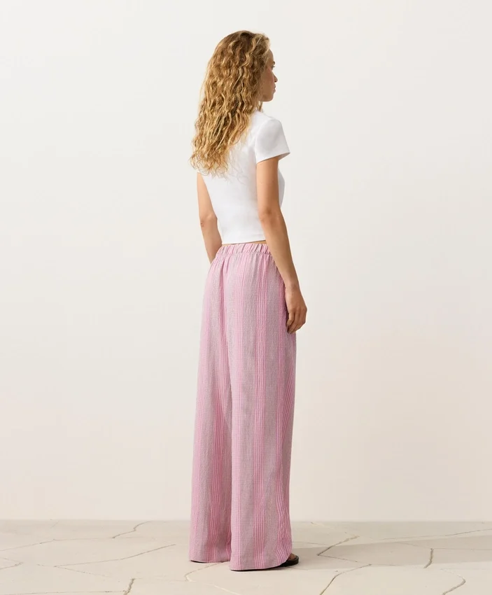Pantalon droit à rayures Pantalon droit à rayures