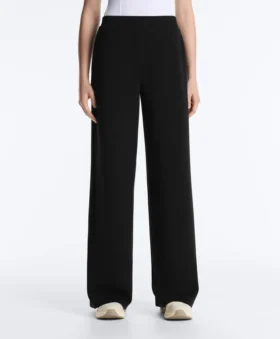 Pantalon droit à rayures en modal Soft Touch