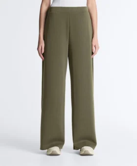 Pantalon droit à rayures en modal Soft Touch