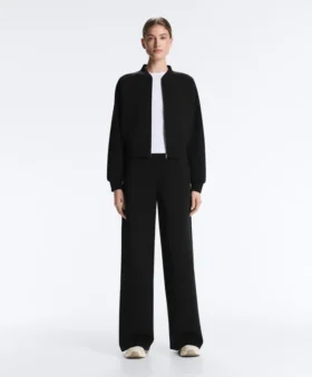 Pantalon droit à rayures en modal Soft Touch