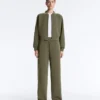 Pantalon droit à rayures en modal Soft Touch Pantalon droit à rayures en modal Soft Touch