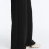 Pantalon droit à rayures en modal Soft Touch Pantalon droit à rayures en modal Soft Touch