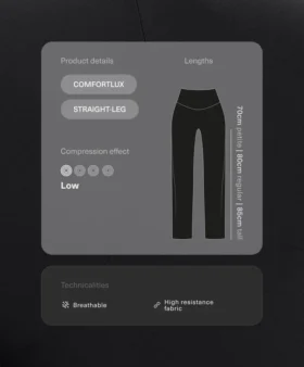 Pantalon droit à taille haute Comfortlux