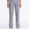 Pantalon droit à taille haute Comfortlux à rayures Pantalon droit à taille haute Comfortlux à rayures