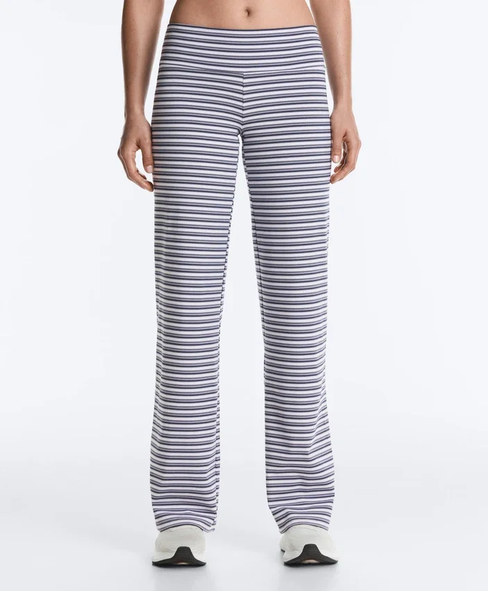 Pantalon droit à taille haute Comfortlux à rayures Pantalon droit à taille haute Comfortlux à rayures