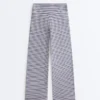 Pantalon droit à taille haute Comfortlux à rayures Pantalon droit à taille haute Comfortlux à rayures